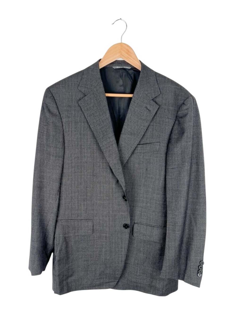 Canali Saks‎ Fifth Avenue Wool Cashmere Sport Coat Gray Blazer Size 40R Italy